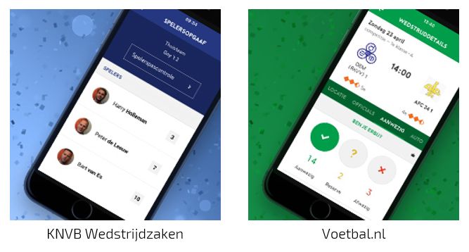 Voetbal.nl en KNVB Wedstrijdzaken Apps