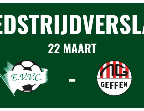 Wedstrijdverslag - 22 maart
